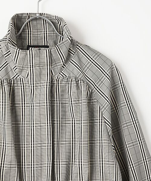L'EQUIPE / レキップ その他アウター | 先染めメモリーウェザーチェックスタンドカラーコート | 詳細2