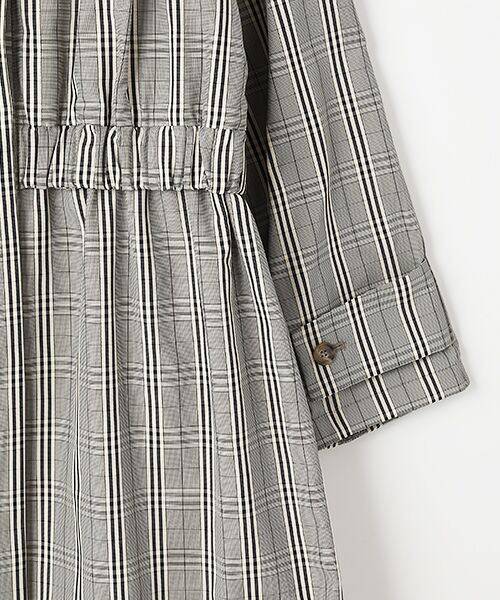 L'EQUIPE / レキップ その他アウター | 先染めメモリーウェザーチェックスタンドカラーコート | 詳細3