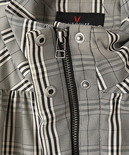 L'EQUIPE / レキップ その他アウター | 先染めメモリーウェザーチェックスタンドカラーコート | 詳細5