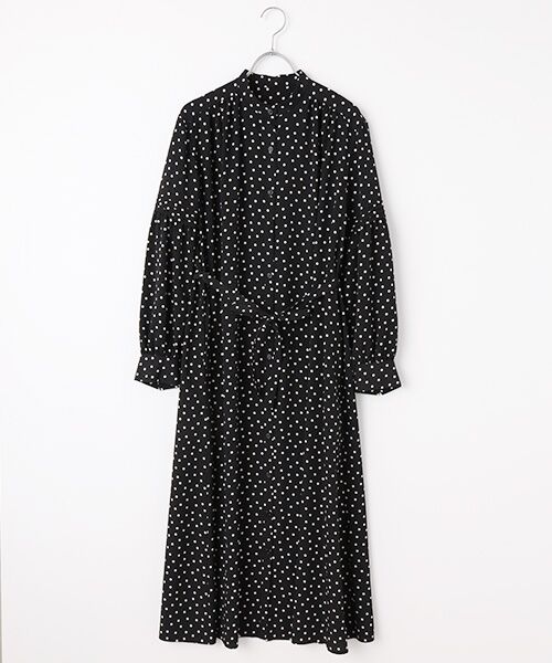アルアバイル　フィッシュプリントトリム　ロングワンピース　2 美品 セール】 プチフルールプリントワンピース （ロング・マキシ丈