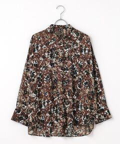 L'EQUIPE / レキップ シャツ・ブラウス | フラワーシフォンプリントブラウス