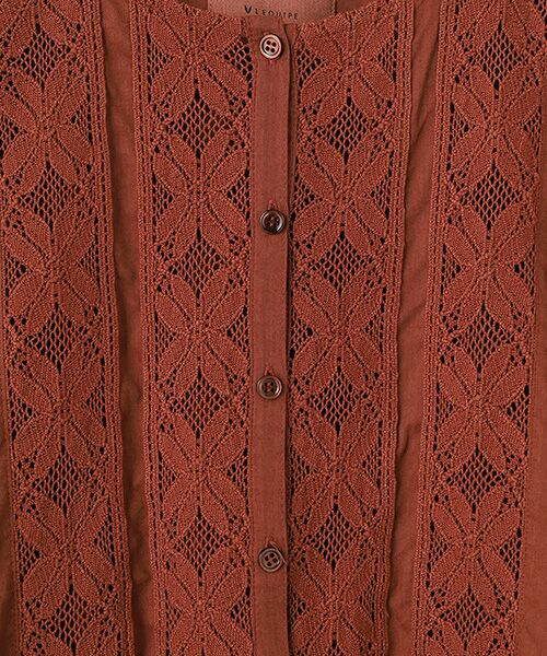 L'EQUIPE / レキップ シャツ・ブラウス | コットンレーヨンローンボタニカルダイポンチョブラウス | 詳細1