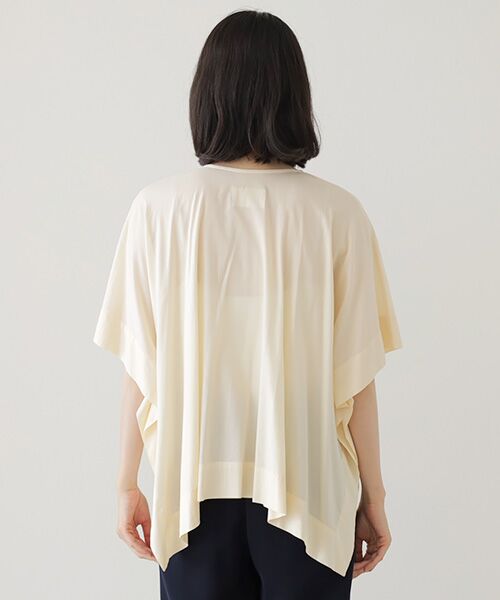 L'EQUIPE / レキップ シャツ・ブラウス | コットンレーヨンローンボタニカルダイポンチョブラウス | 詳細4