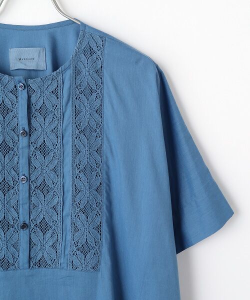 L'EQUIPE / レキップ シャツ・ブラウス | コットンレーヨンローンボタニカルダイポンチョブラウス | 詳細9