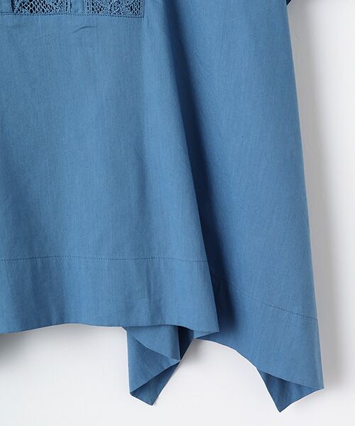 L'EQUIPE / レキップ シャツ・ブラウス | コットンレーヨンローンボタニカルダイポンチョブラウス | 詳細10