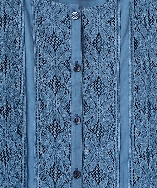 L'EQUIPE / レキップ シャツ・ブラウス | コットンレーヨンローンボタニカルダイポンチョブラウス | 詳細11