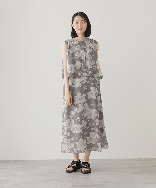 L'EQUIPE / レキップ ロング・マキシ丈ワンピース | グラデーションフラワープリントワンピース | 詳細9