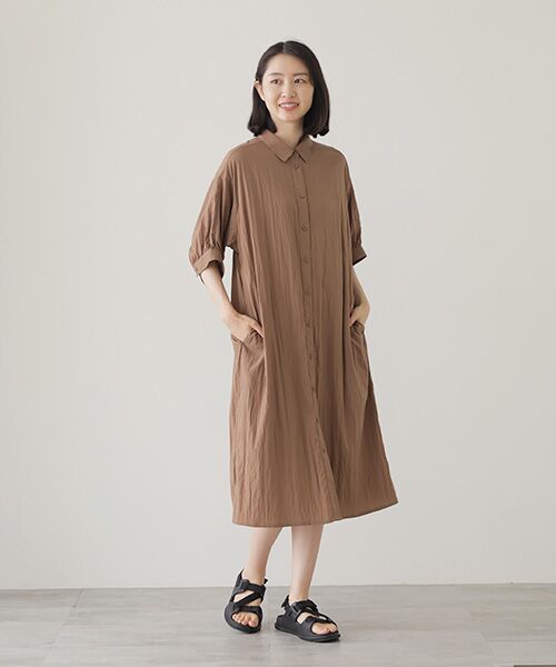 L'EQUIPE / レキップ ロング・マキシ丈ワンピース | レーヨンナイロンライトワッシャーワンピース | 詳細9