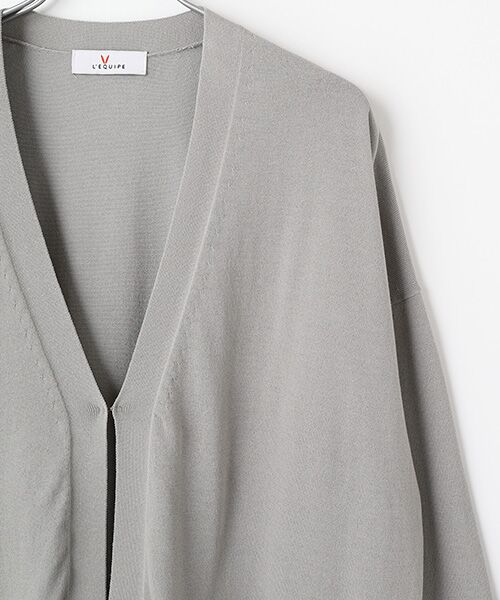L'EQUIPE / レキップ カーディガン・ボレロ | コットンナイロンシアーVネックカーディガン | 詳細3