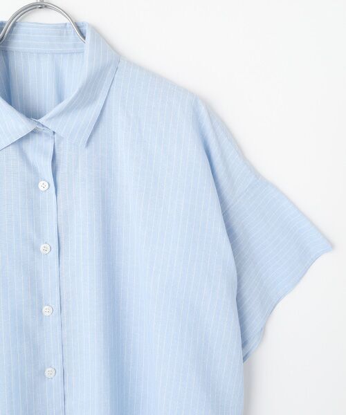 L'EQUIPE / レキップ シャツ・ブラウス | 綿和紙ボイルストライプシャツ | 詳細4