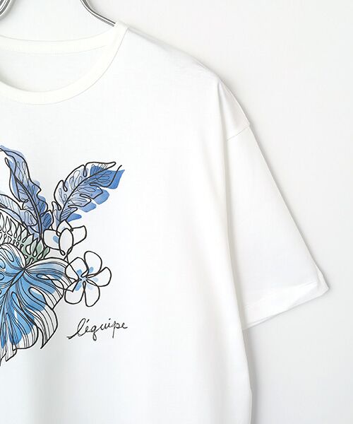 L'EQUIPE / レキップ Tシャツ | コットンスムースリーフプリントTシャツ | 詳細2