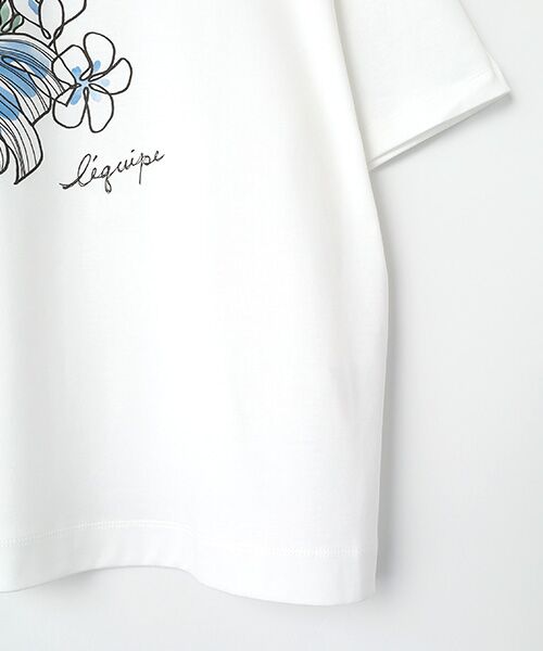 L'EQUIPE / レキップ Tシャツ | コットンスムースリーフプリントTシャツ | 詳細3