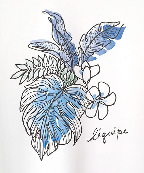 L'EQUIPE / レキップ Tシャツ | コットンスムースリーフプリントTシャツ | 詳細4