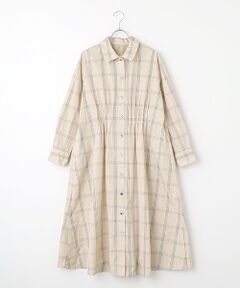 ★美品 L'EQUIPE レキップ グレー系 ロング シャツワンピース M L'EQUIPE / レキップ （レディース） ワンピース（条件：在庫