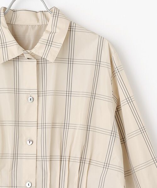 L'EQUIPE / レキップ ロング・マキシ丈ワンピース | マイクロタフタチェック/マイクロタフタシャツワンピース | 詳細2