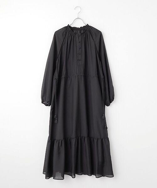 L'EQUIPE/レキップ スパンローンワンピース ブラック M