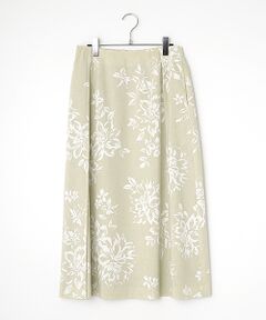 L'EQUIPE / レキップ ロング・マキシ丈スカート | フラワー顔料プリントスカート