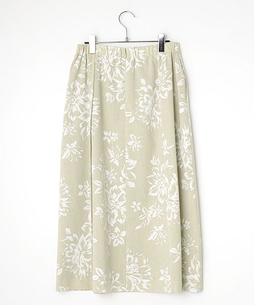 L'EQUIPE / レキップ ロング・マキシ丈スカート | フラワー顔料プリントスカート | 詳細1
