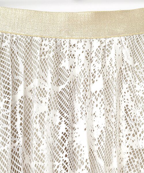 L'EQUIPE / レキップ ロング・マキシ丈スカート | リーフ柄メッシュレーススカート | 詳細1