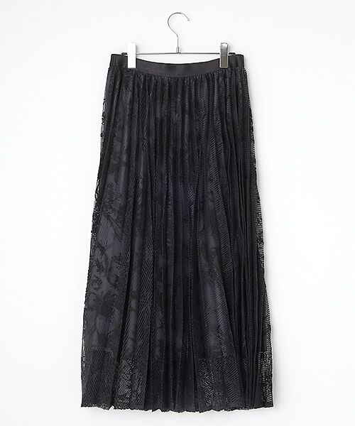 L'EQUIPE / レキップ ロング・マキシ丈スカート | リーフ柄メッシュレーススカート | 詳細2