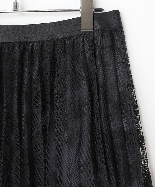 L'EQUIPE / レキップ ロング・マキシ丈スカート | リーフ柄メッシュレーススカート | 詳細3