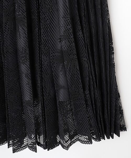 L'EQUIPE / レキップ ロング・マキシ丈スカート | リーフ柄メッシュレーススカート | 詳細4