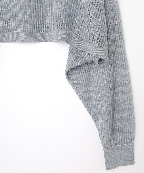 L'EQUIPE / レキップ ニット・セーター | ［eclat 2025年6月号掲載］透かし柄リネンニットプルオーバー | 詳細3