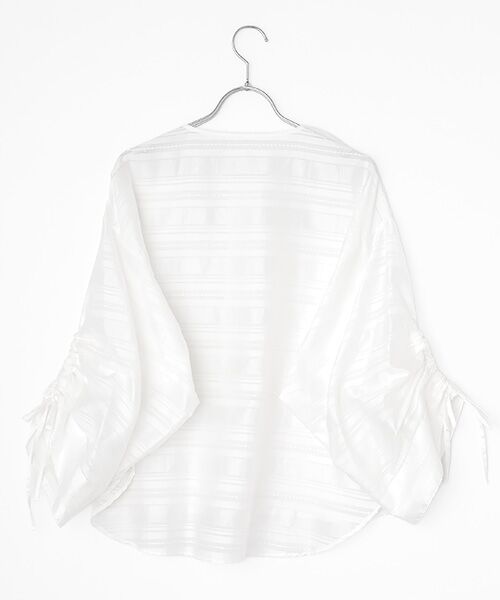 L'EQUIPE / レキップ シャツ・ブラウス | シアーストライプシャーリングスリーブブラウス | 詳細1