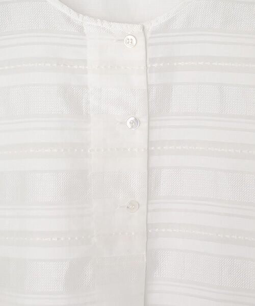 L'EQUIPE / レキップ シャツ・ブラウス | シアーストライプシャーリングスリーブブラウス | 詳細5