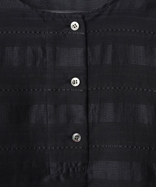 L'EQUIPE / レキップ シャツ・ブラウス | シアーストライプシャーリングスリーブブラウス | 詳細6