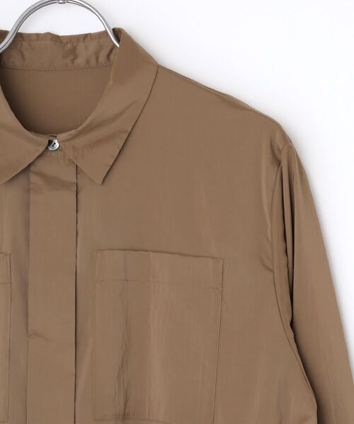 L'EQUIPE / レキップ ロング・マキシ丈ワンピース | ストレッチタフタシャツワンピース | 詳細2