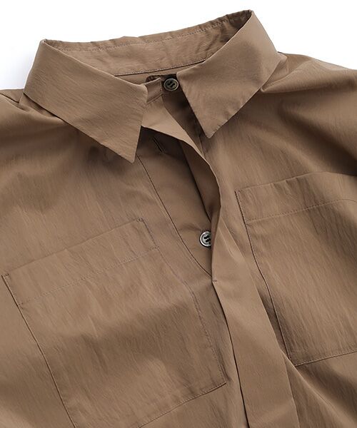 L'EQUIPE / レキップ ロング・マキシ丈ワンピース | ストレッチタフタシャツワンピース | 詳細5