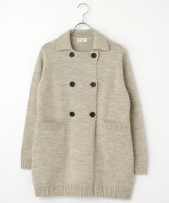 L'EQUIPE / レキップ ピーコート | ナチュラルカラーウールニットPコート
