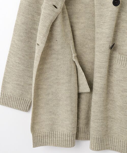 L'EQUIPE / レキップ ピーコート | ナチュラルカラーウールニットPコート | 詳細4