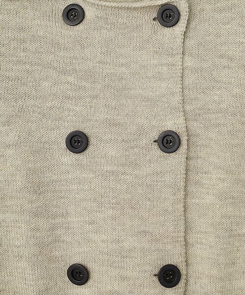 L'EQUIPE / レキップ ピーコート | ナチュラルカラーウールニットPコート | 詳細5