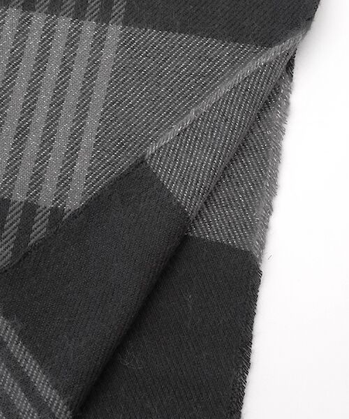 L'EQUIPE / レキップ マフラー・ショール・スヌード・ストール | ラメ入りチェックストール | 詳細2