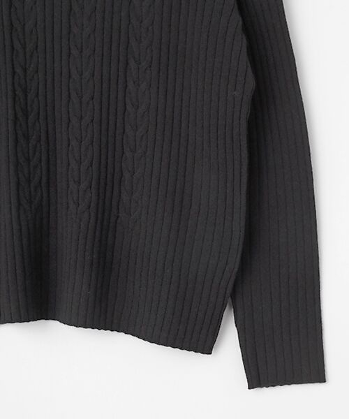 L'EQUIPE / レキップ ニット・セーター | セミ梳毛ケーブルニットプルオーバー | 詳細4