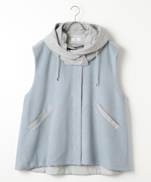 L'EQUIPE / レキップ その他アウター | シャギージャージベスト（サックスブルー）