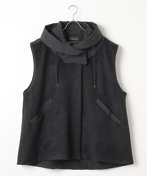 L'EQUIPE / レキップ その他アウター | シャギージャージベスト（ブラック）