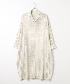 L'EQUIPE / レキップ ロング・マキシ丈ワンピース | リングドットプリントシャツワンピース