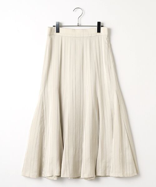 L'EQUIPE / レキップ ロング・マキシ丈スカート | アイレットサテンマーメイドフレアスカート（ライトベージュ）