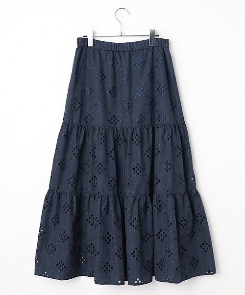 L'EQUIPE / レキップ ロング・マキシ丈スカート | ボーラー刺繍T/Cティアードスカート | 詳細2