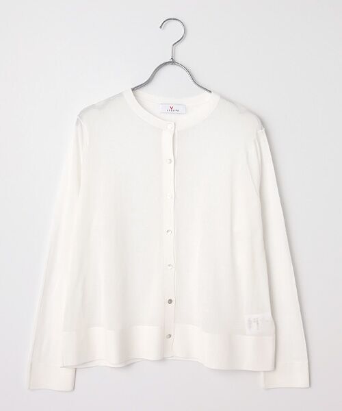 L'EQUIPE / レキップ カーディガン・ボレロ | ギマコットンクルーネックカーディガン（オフホワイト）