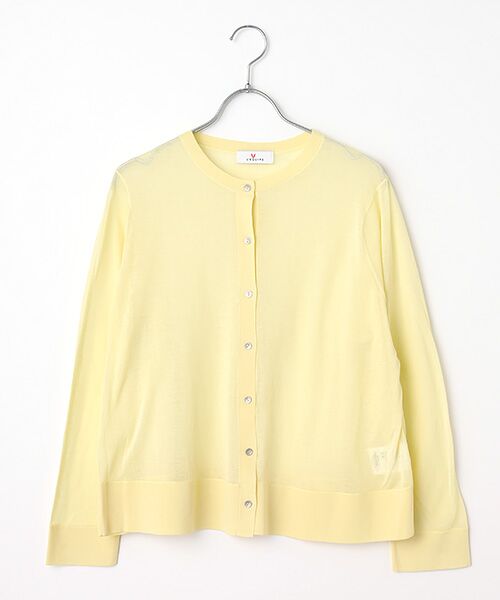 L'EQUIPE / レキップ カーディガン・ボレロ | ギマコットンクルーネックカーディガン（イエロー）