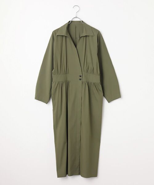 L'EQUIPE / レキップ ロング・マキシ丈ワンピース | ビンテージコットンナイロンワンピース（カーキ）