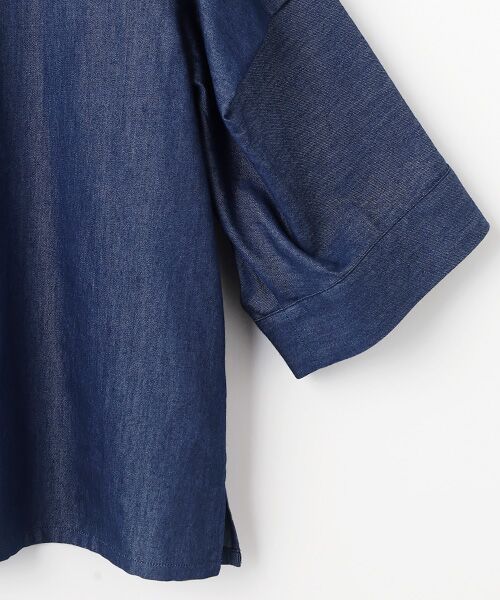 L'EQUIPE / レキップ シャツ・ブラウス | コットンリヨセルダンガリースクエアボリュームスリーブシャツ | 詳細4