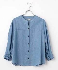 L'EQUIPE / レキップ シャツ・ブラウス | コットンリヨセルダンガリーバレルスリーブシャツ