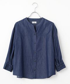 L'EQUIPE / レキップ シャツ・ブラウス | コットンリヨセルダンガリーバレルスリーブシャツ