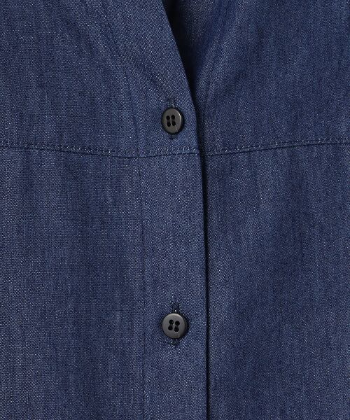 L'EQUIPE / レキップ シャツ・ブラウス | コットンリヨセルダンガリーバレルスリーブシャツ | 詳細5