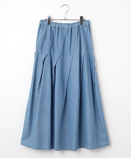 L'EQUIPE / レキップ デニムスカート | コットンリヨセルダンガリースカート（ブルー系その他）